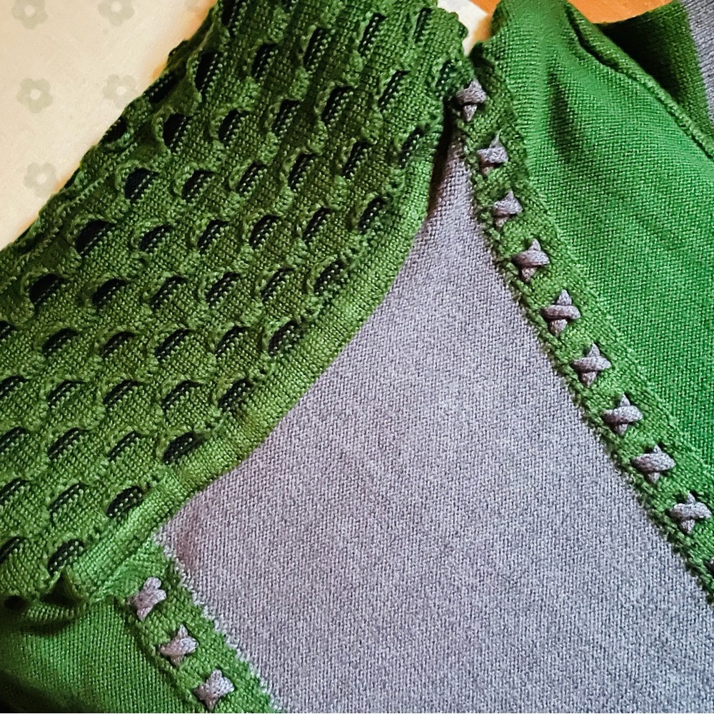 Colorful Patchwork Women's Sweater Turtleneck - Picture 7 of 9